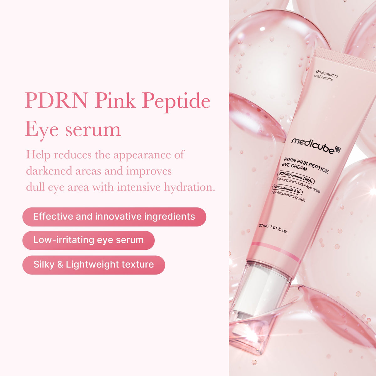 MEDICUBE Creme para Olhos de Peptídeo PDRN Pink