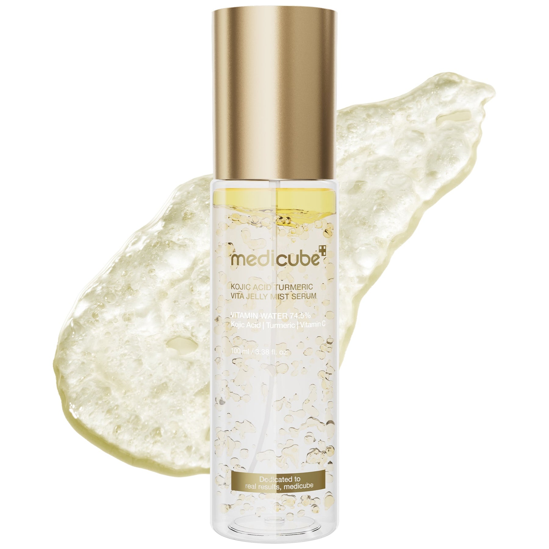 MEDICUBE Sérum Mist em Gel Gold de Ácido Kójico, Cúrcuma e Vitaminas