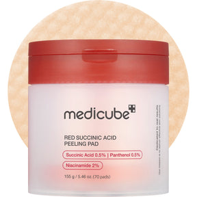 MEDICUBE Toner Pads de Ácido Succínico e Pantenol Red