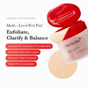 MEDICUBE Toner Pads de Ácido Succínico e Pantenol Red