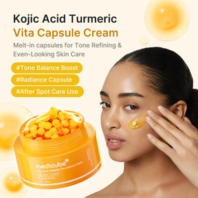 MEDICUBE Creme Vita em Cápsulas de Ácido Kójico e Cúrcuma