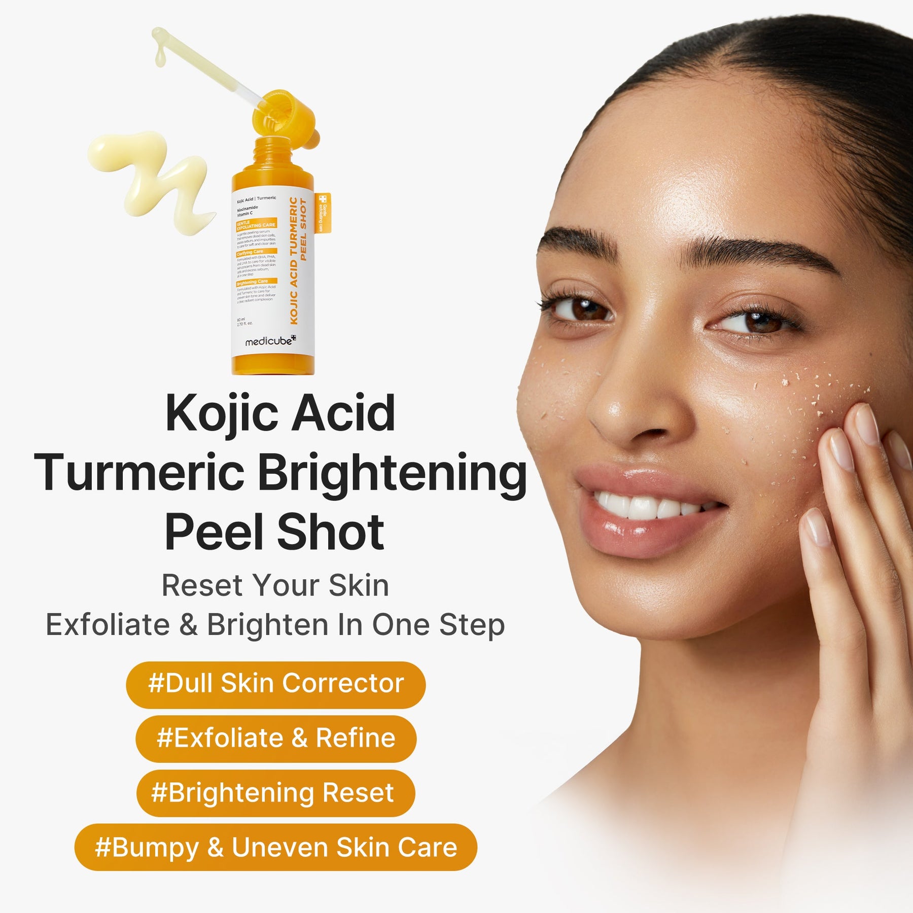 MEDICUBE Shot Peeling de Ácido Kójico e Cúrcuma