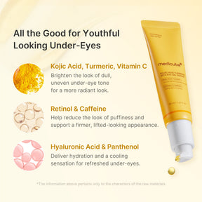 MEDICUBE Sérum Gel para Olhos de Ácido Kójico e Cúrcuma