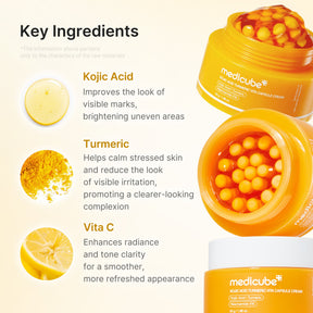 MEDICUBE Creme Vita em Cápsulas de Ácido Kójico e Cúrcuma