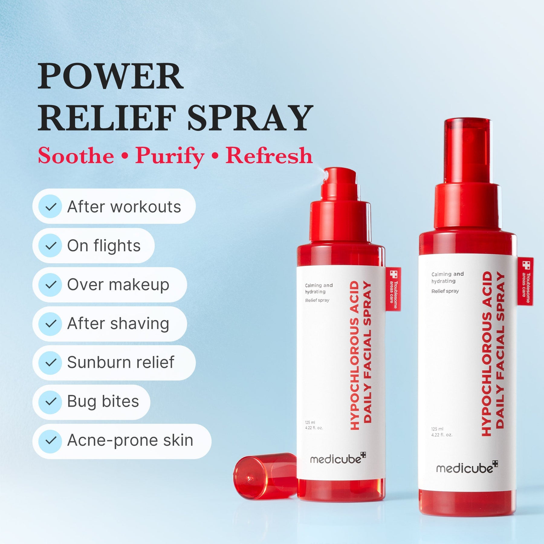 MEDICUBE Spray Calmante de Ácido Hipocloroso