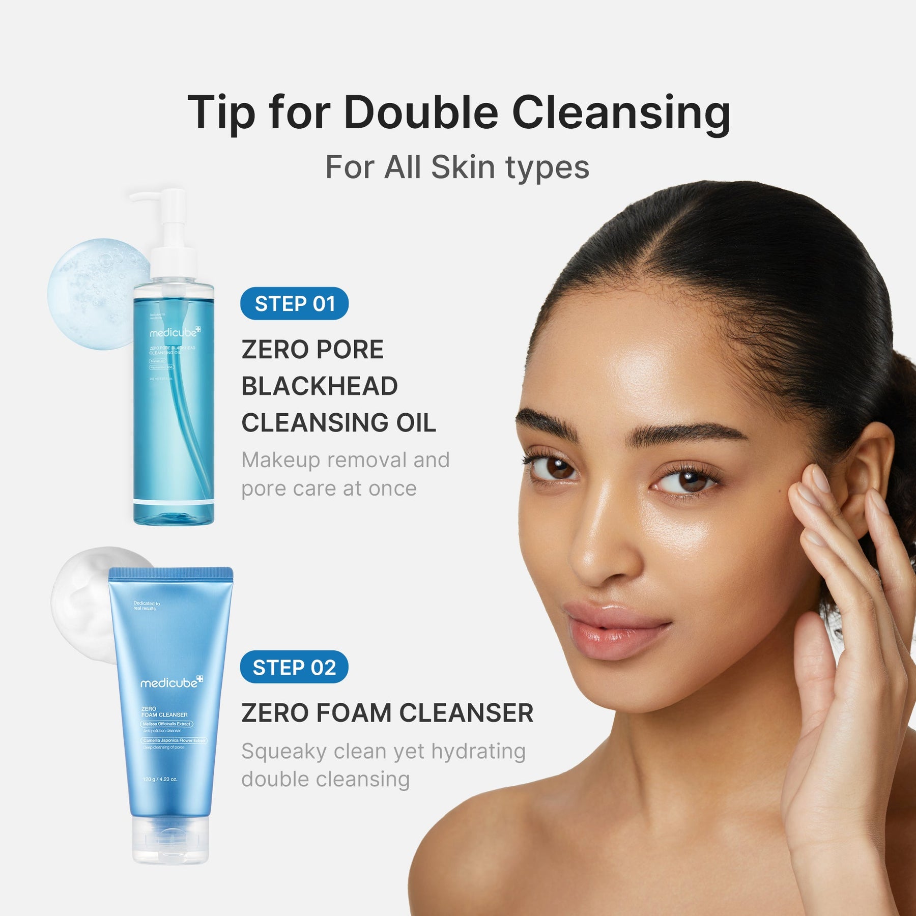 MEDICUBE Óleo de Limpeza Facial Zero Poros Anticravos