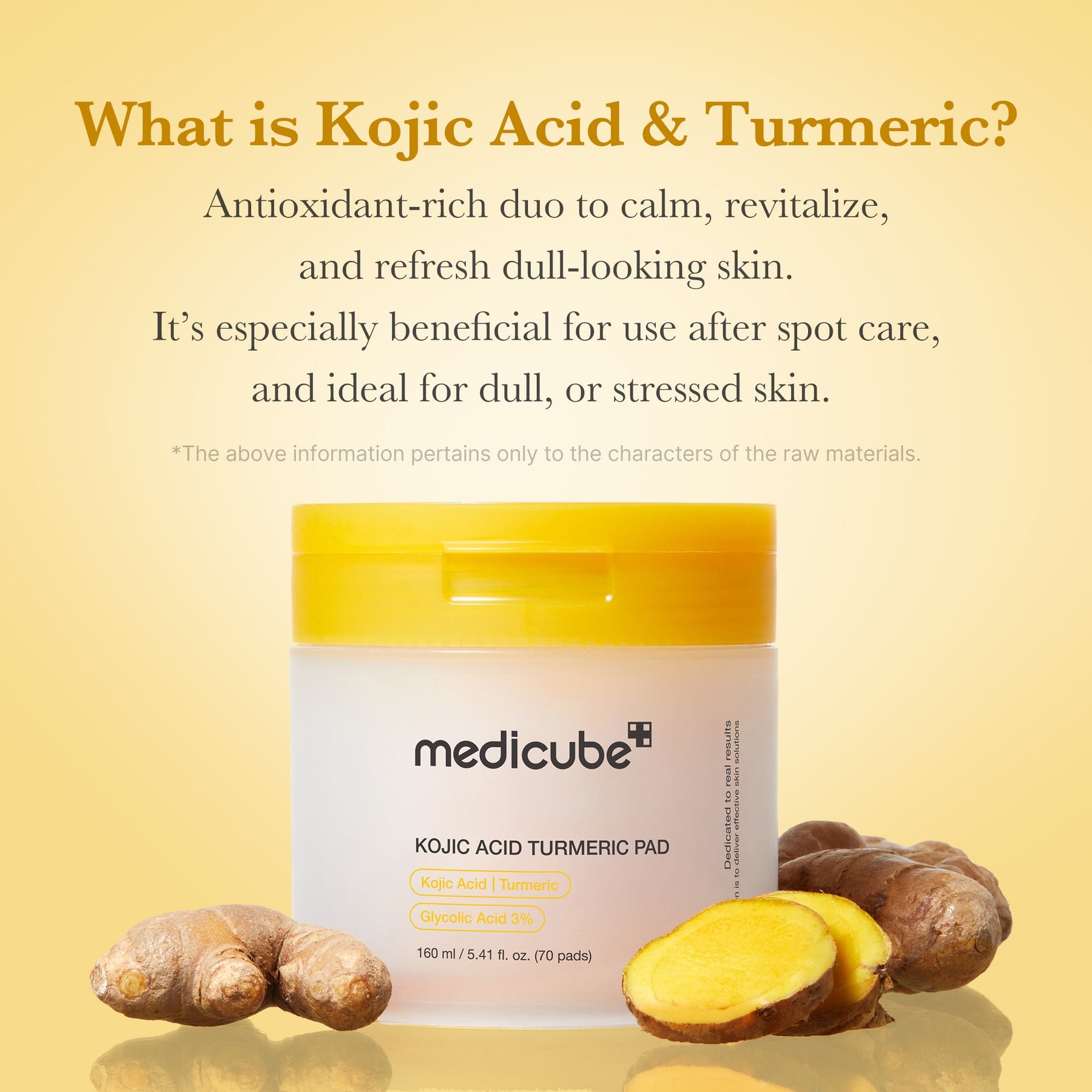 MEDICUBE Toner Pads de Ácido Kójico e Cúrcuma