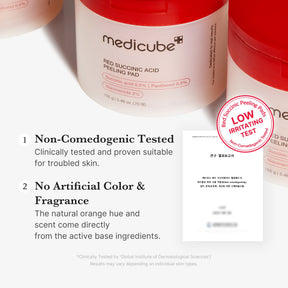 MEDICUBE Toner Pads de Ácido Succínico e Pantenol Red