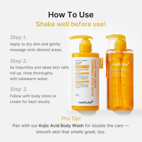 MEDICUBE Shot Peeling Corporal de Ácido Kójico e Cúrcuma