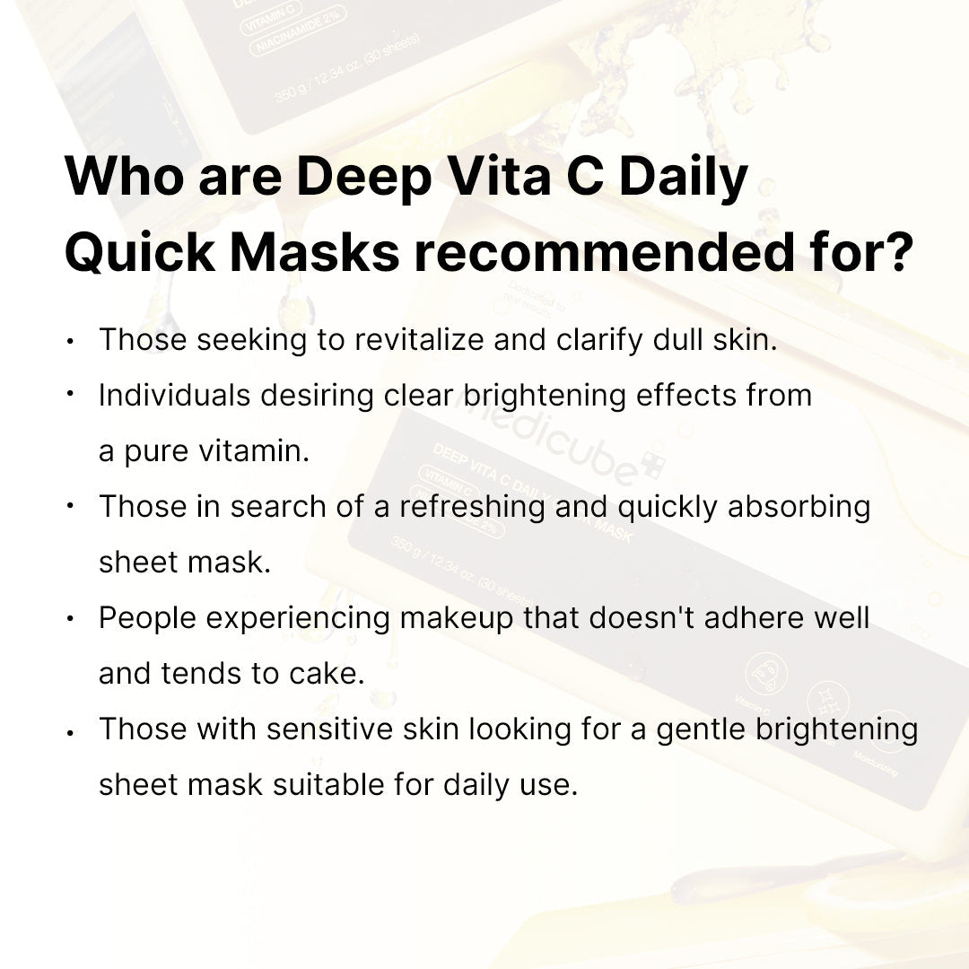 MEDICUBE Máscaras Expressas Diárias de Vitamina C Deep