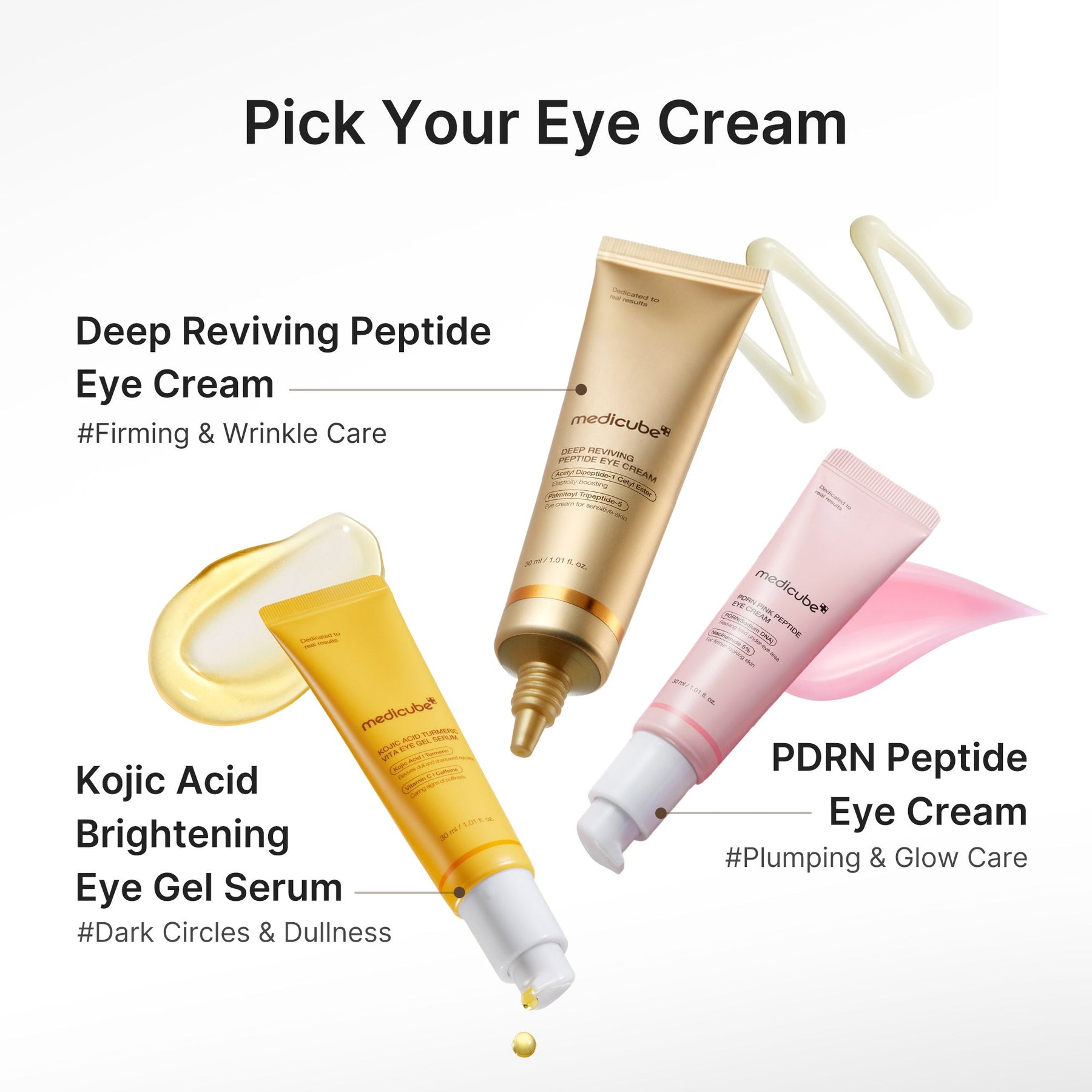MEDICUBE Creme Revitalizante de Peptídeo para Olhos Deep