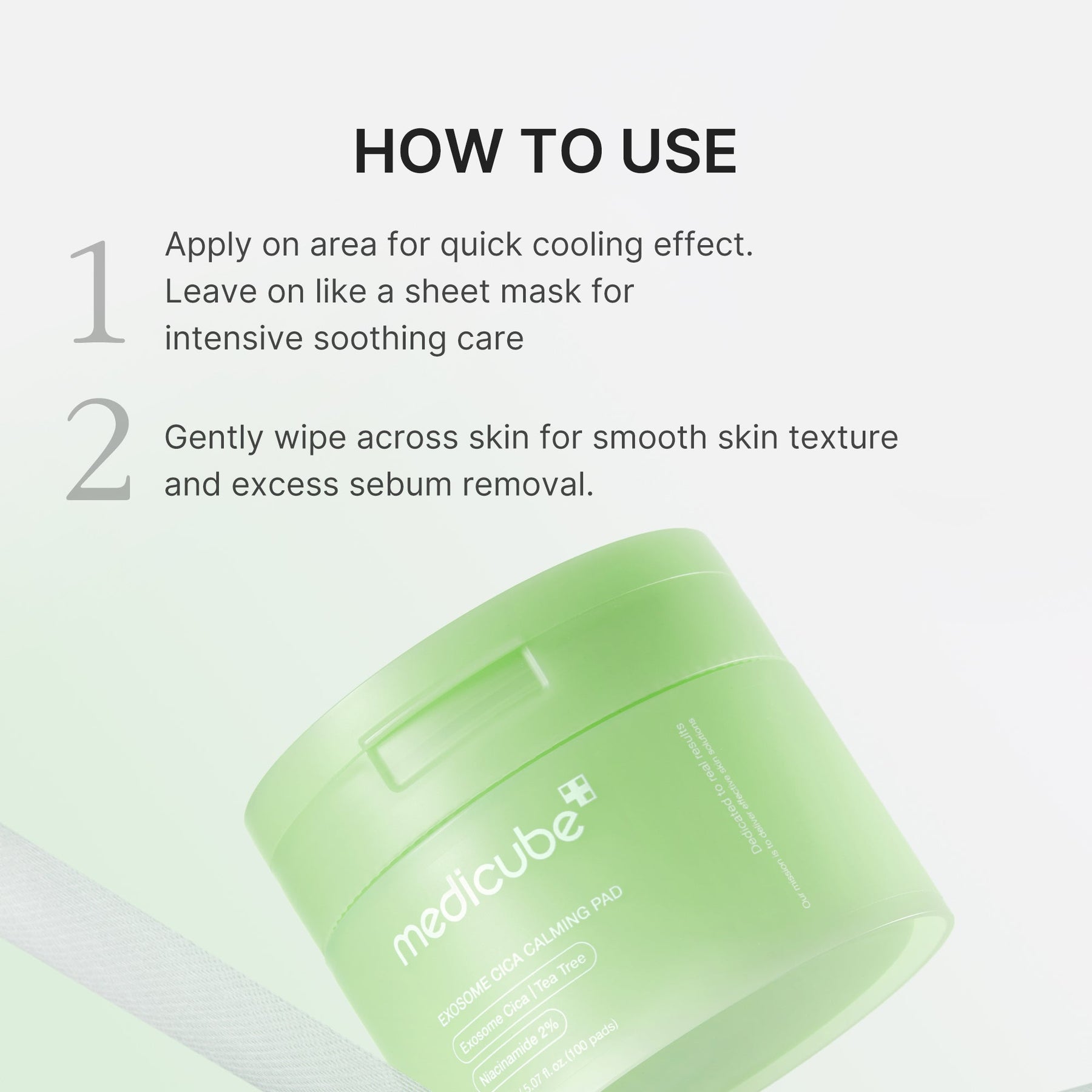 MEDICUBE Toner Pads Calmantes de Exossomos e Cica