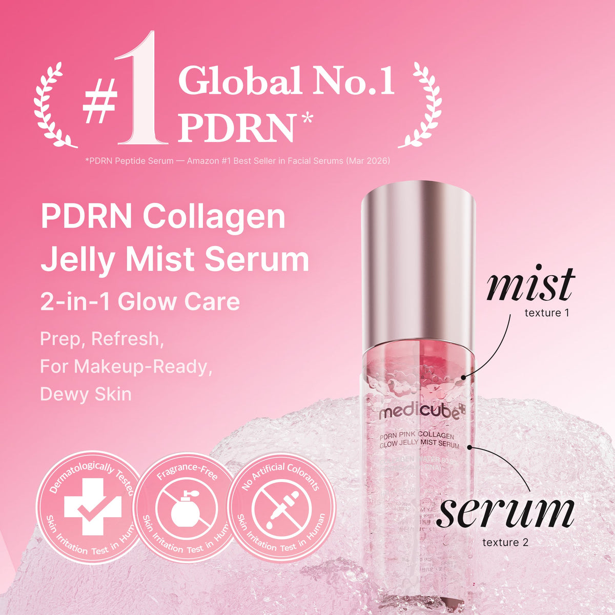MEDICUBE Sérum Mist em Gel de Colágeno PDRN Pink