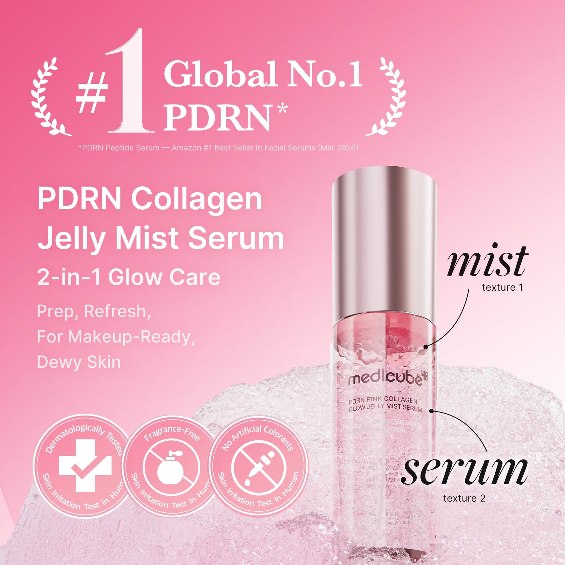 MEDICUBE Sérum Mist em Gel de Colágeno PDRN Pink