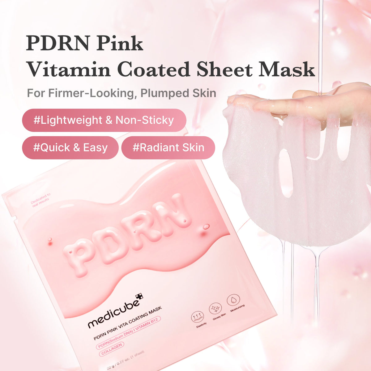 MEDICUBE Máscara Facial Vita Coating PDRN Pink