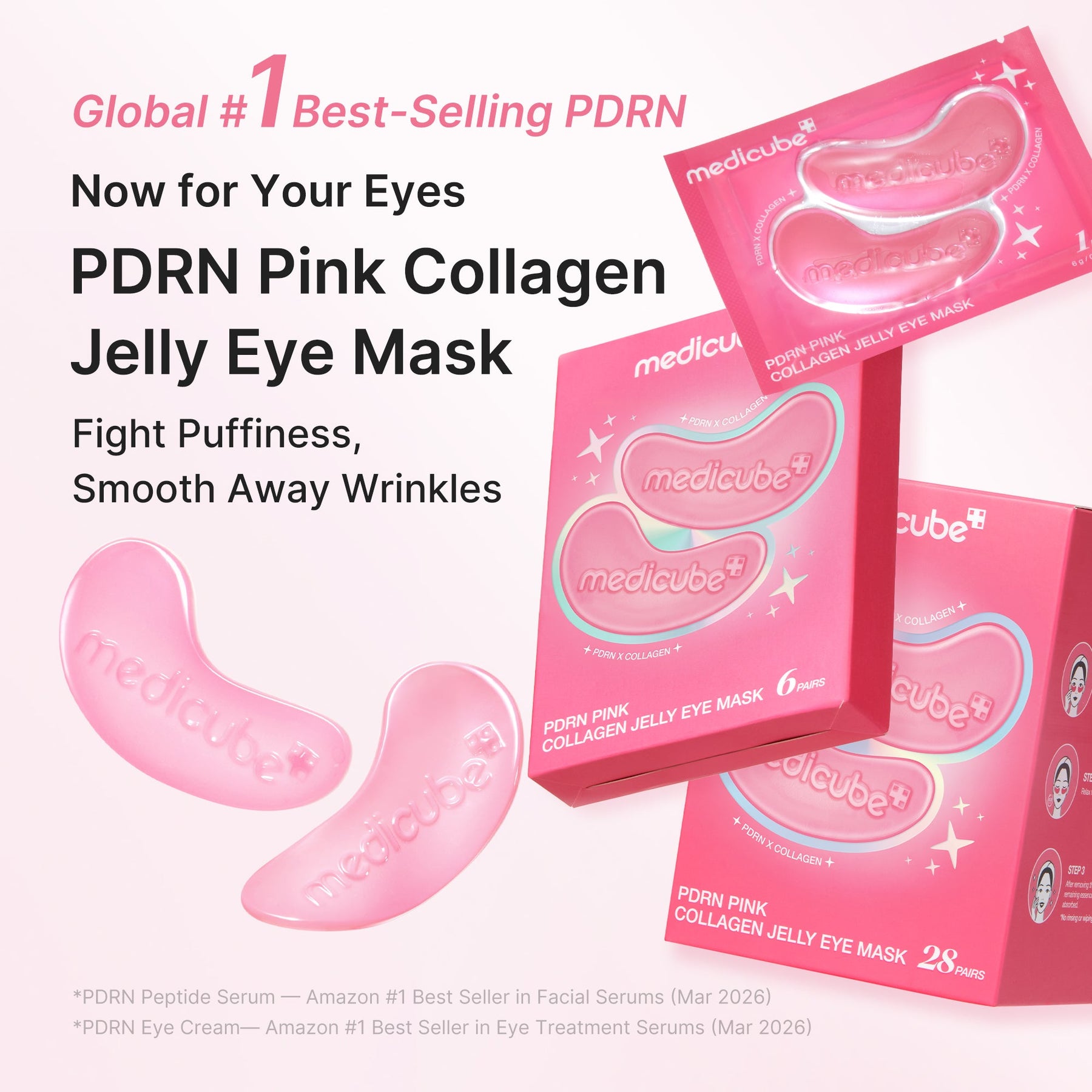 MEDICUBE Máscara em Gel para Olhos de Colágeno PDRN Pink