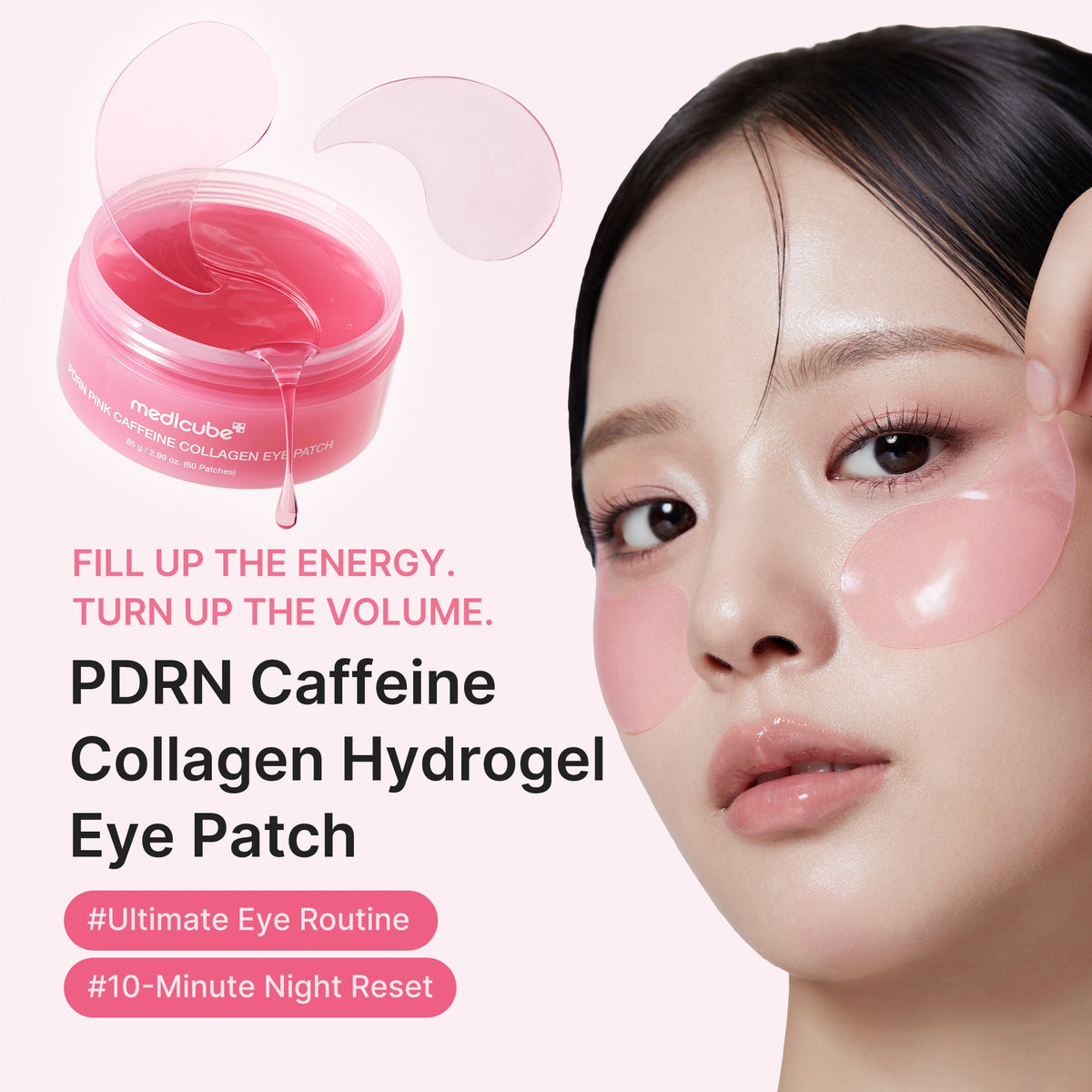MEDICUBE Patch para Olhos de PDRN, Cafeína e Colágeno
