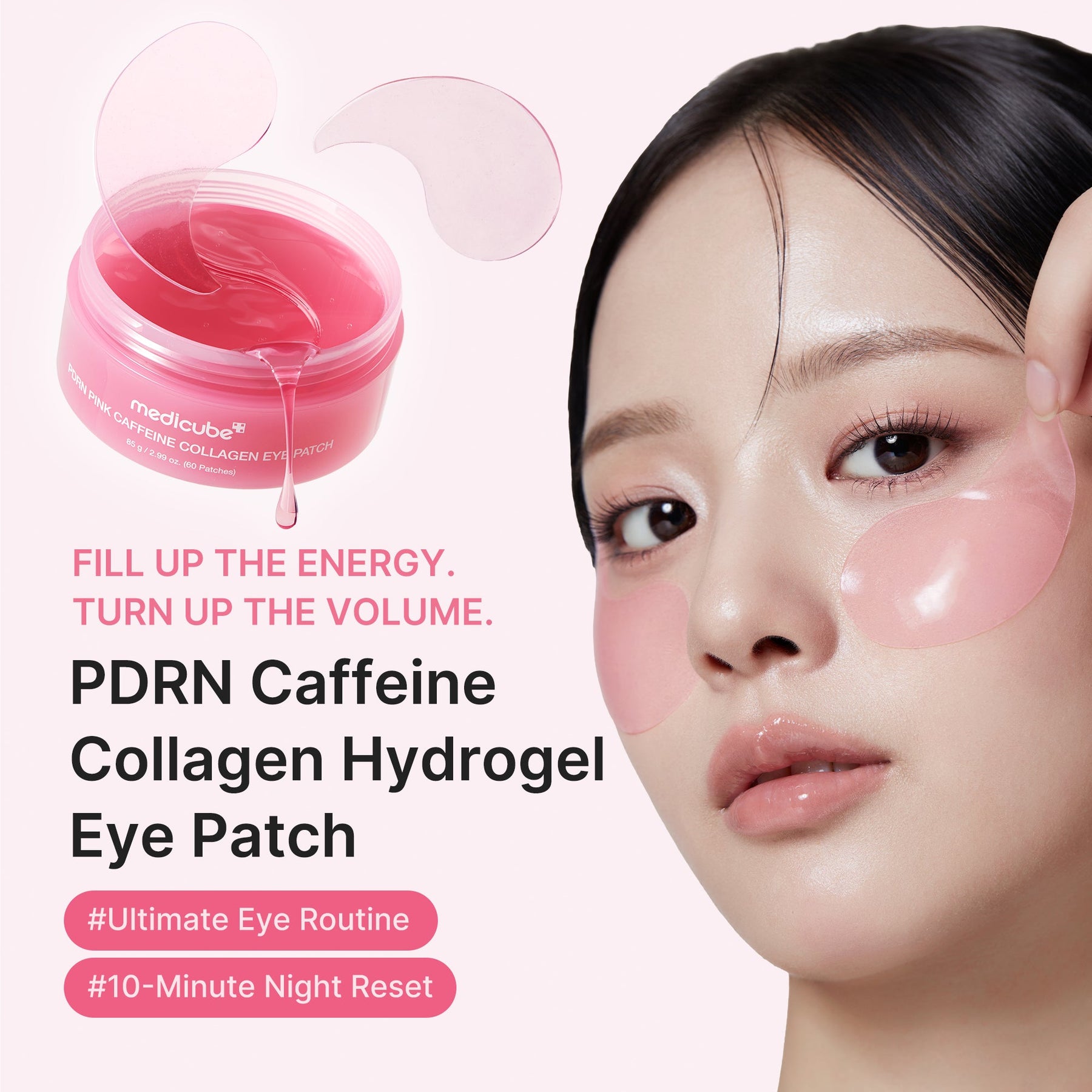 MEDICUBE Patch para Olhos de PDRN, Cafeína e Colágeno
