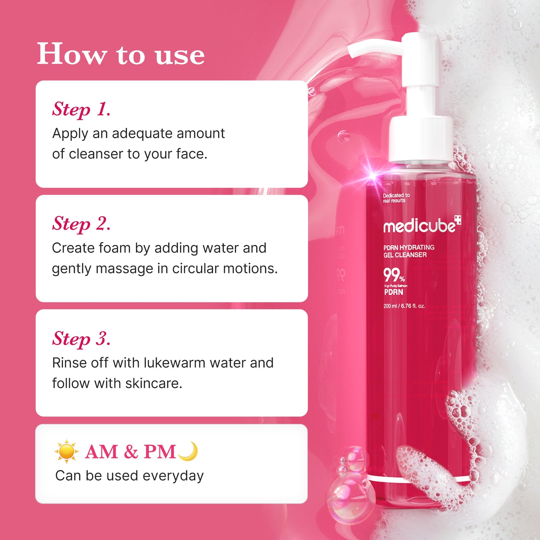 MEDICUBE Gel de Limpeza PDRN Pink