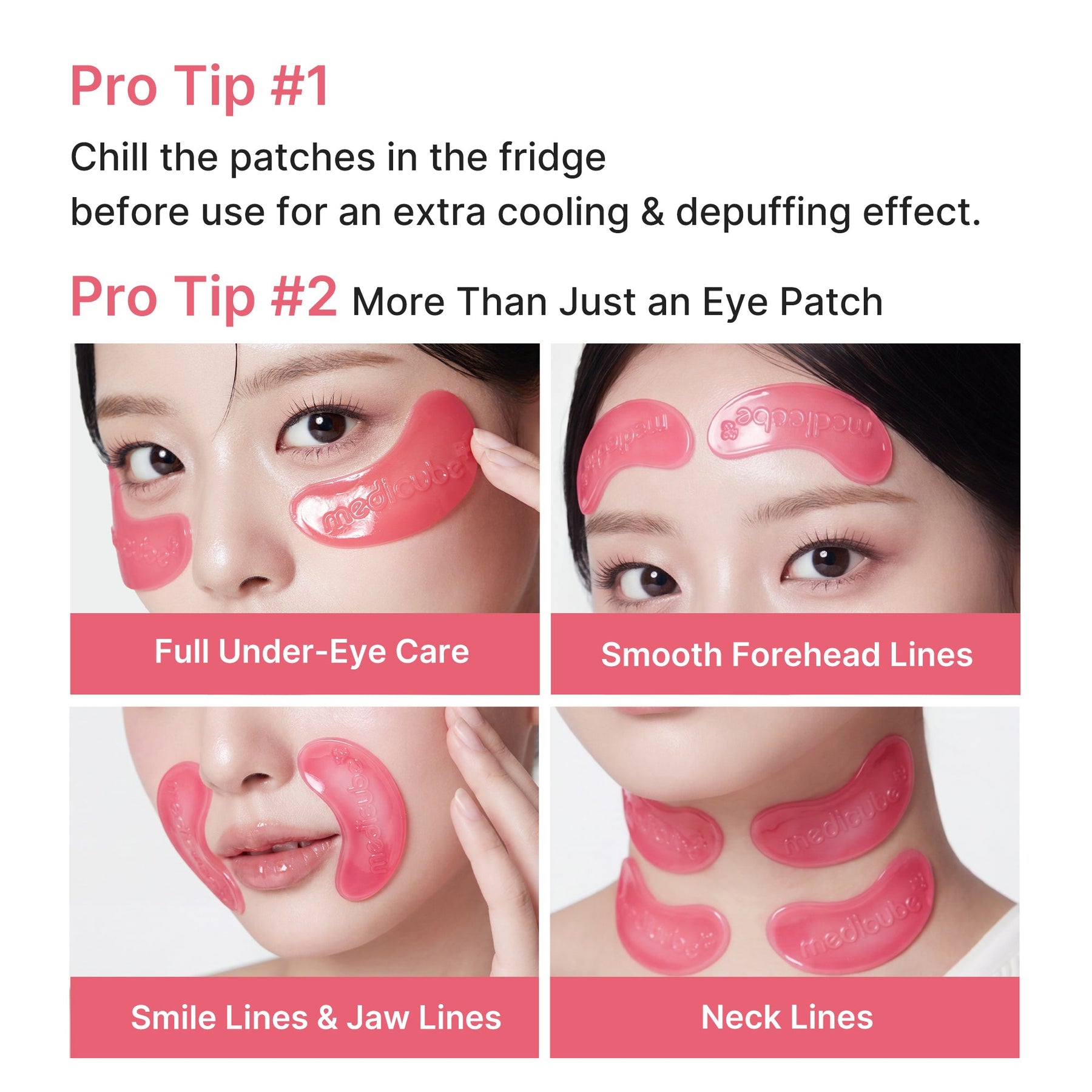 MEDICUBE Máscara em Gel para Olhos de Colágeno PDRN Pink