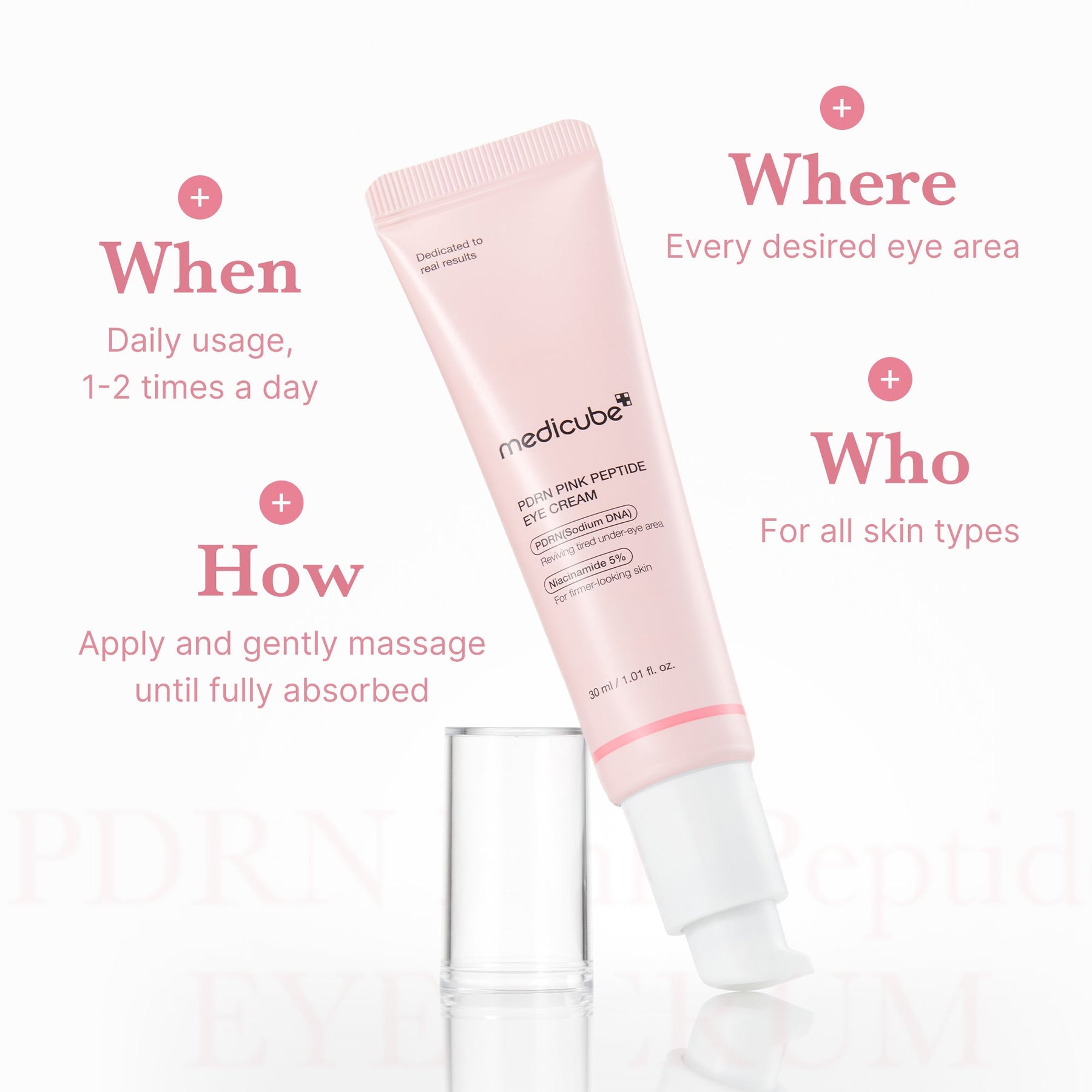 MEDICUBE Creme para Olhos de Peptídeo PDRN Pink