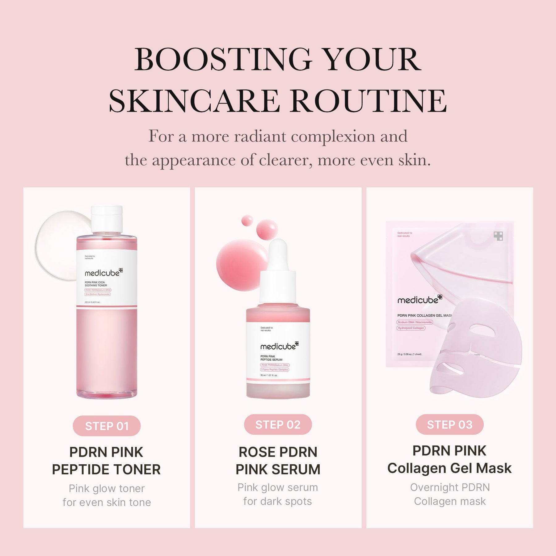 MEDICUBE Tônico de Peptídeo PDRN Pink
