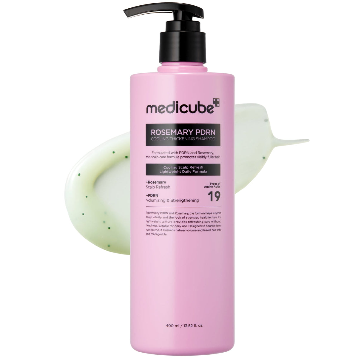 MEDICUBE Shampoo Refrescante Espessante de Alecrim e PDRN