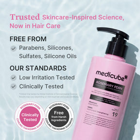 MEDICUBE Shampoo Refrescante Espessante de Alecrim e PDRN